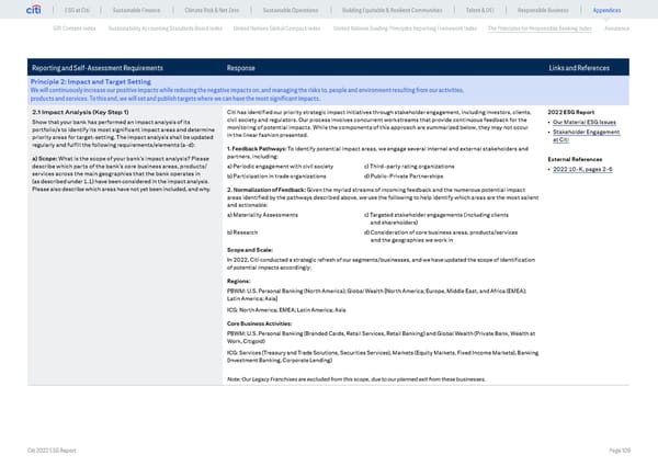 Global ESG Report 2022 Citi Bookmarked - Page 109