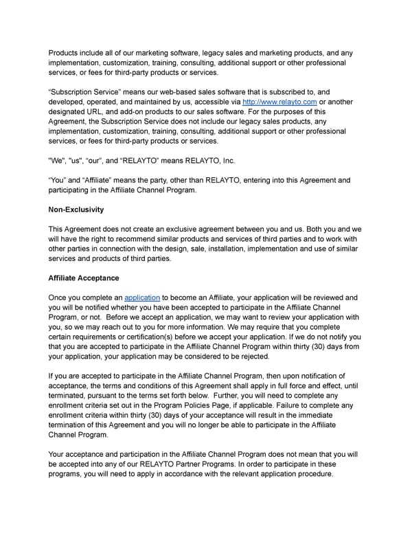 Affiliate Channel Program Agreement (ACPA) - Page 3