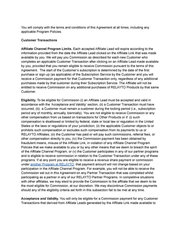 Affiliate Channel Program Agreement (ACPA) - Page 4