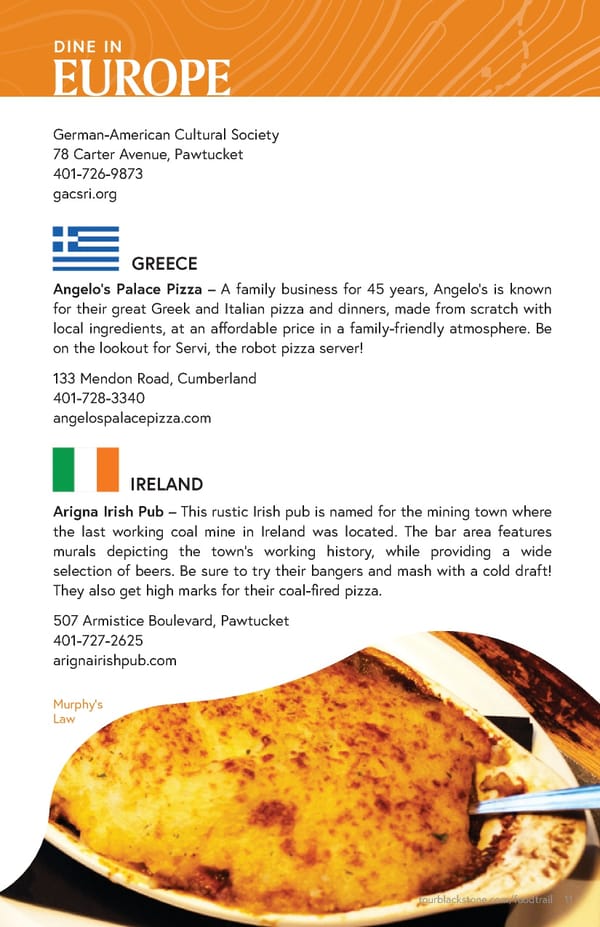 Blackstone Valley International Food Trail Guide - Page 11