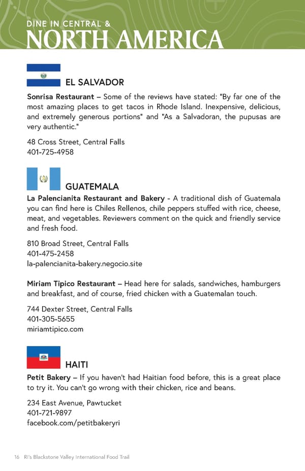 Blackstone Valley International Food Trail Guide - Page 16