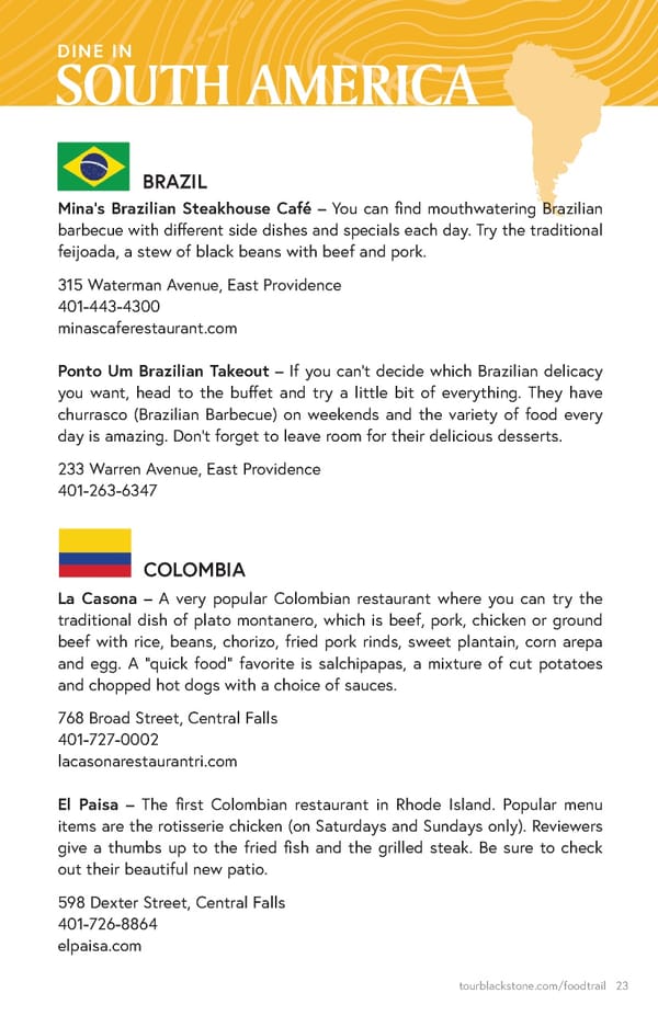 Blackstone Valley International Food Trail Guide - Page 23