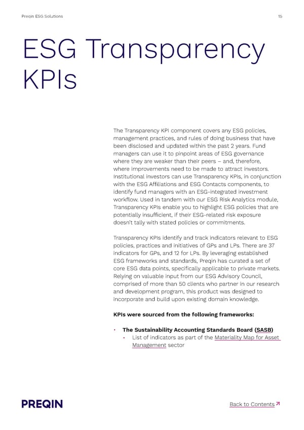 Preqin ESG Solutions Methodology - Page 15