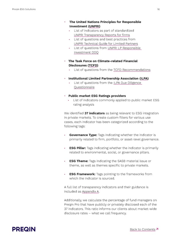 Preqin ESG Solutions Methodology - Page 16