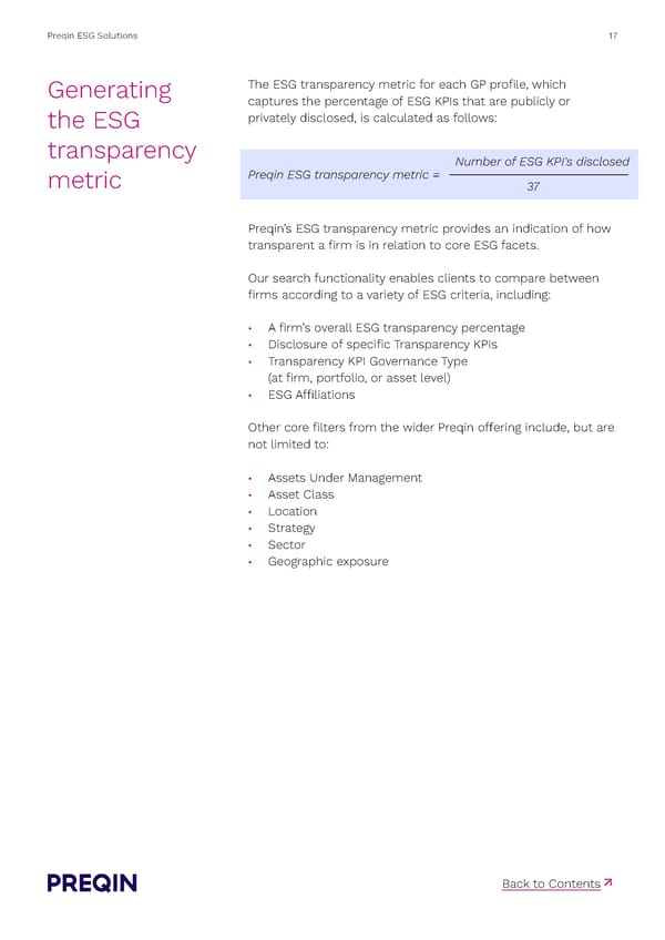 Preqin ESG Solutions Methodology - Page 17