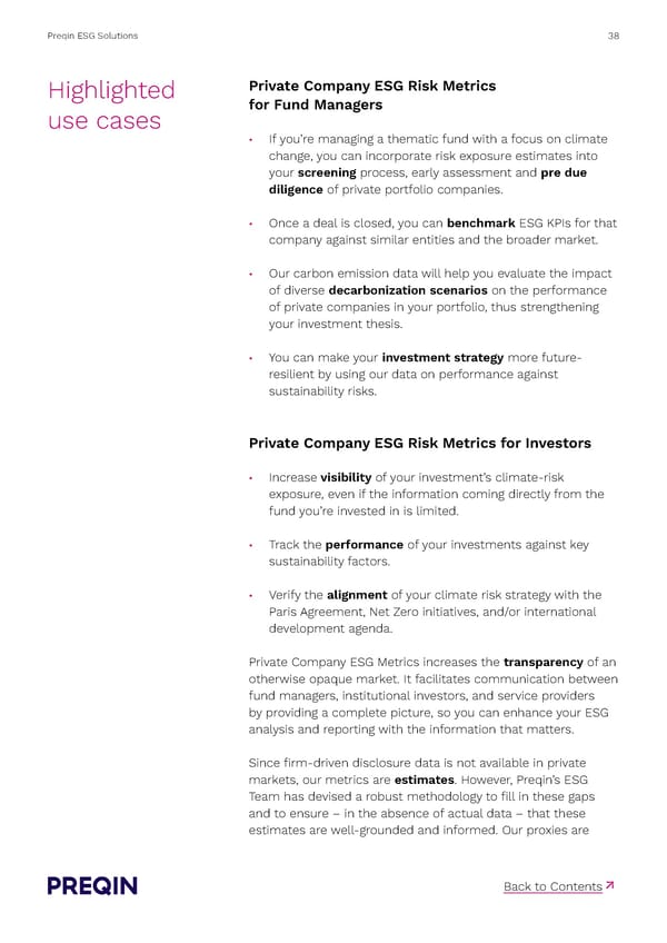 Preqin ESG Solutions Methodology - Page 38