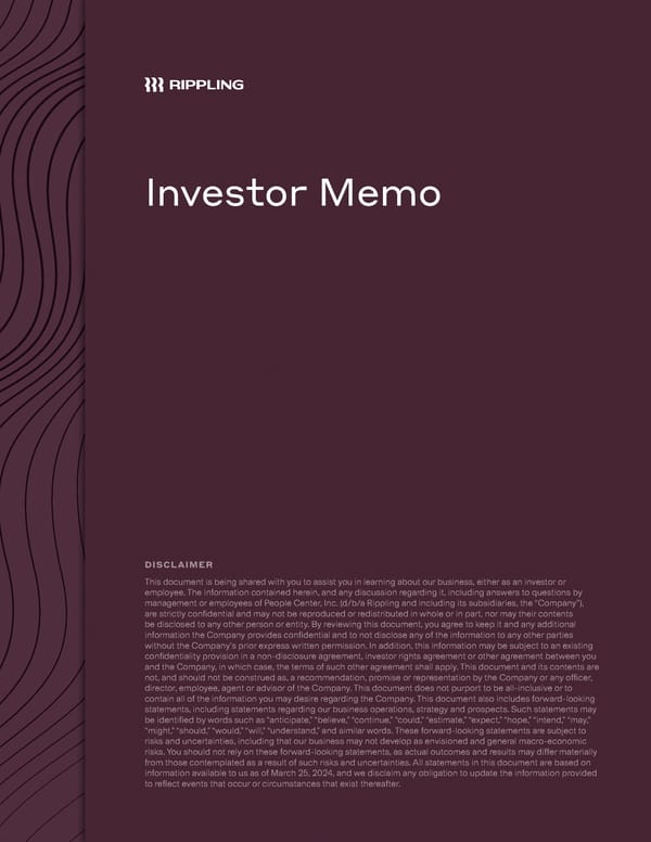 Investor Memo 2024 - Page 1