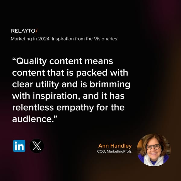 Marketing in 2024 Inspiration from the Visionaries - Page 4