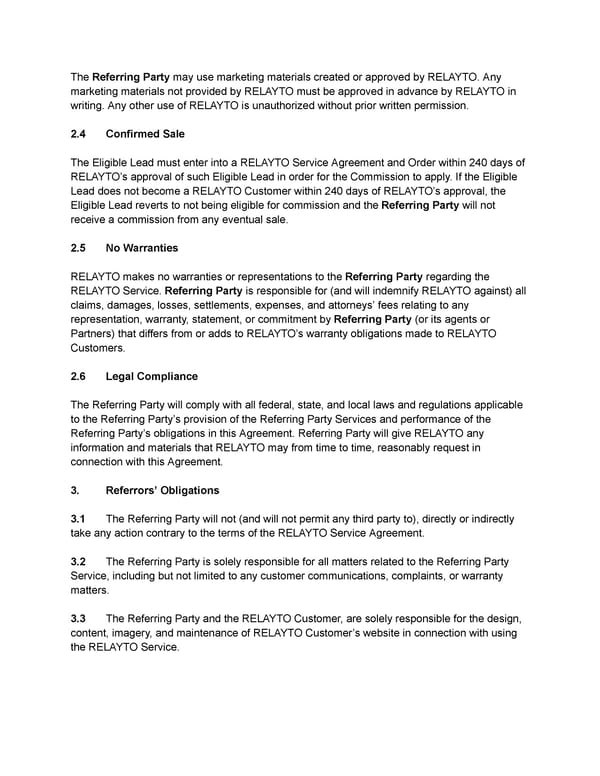 Referral Channel Program Agreement (RCPA) - Page 3