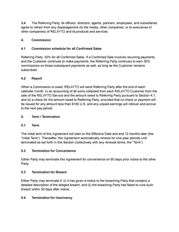 Referral Channel Program Agreement (RCPA) - Page 4