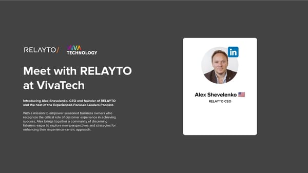Meet with RELAYTO at VivaTech 2024 - Page 1