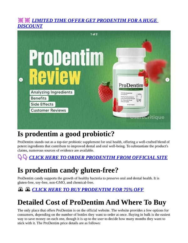 ProDentim Reviews BUYERS Alert Exposed TRUTH Consumer Latest Report - Page 5