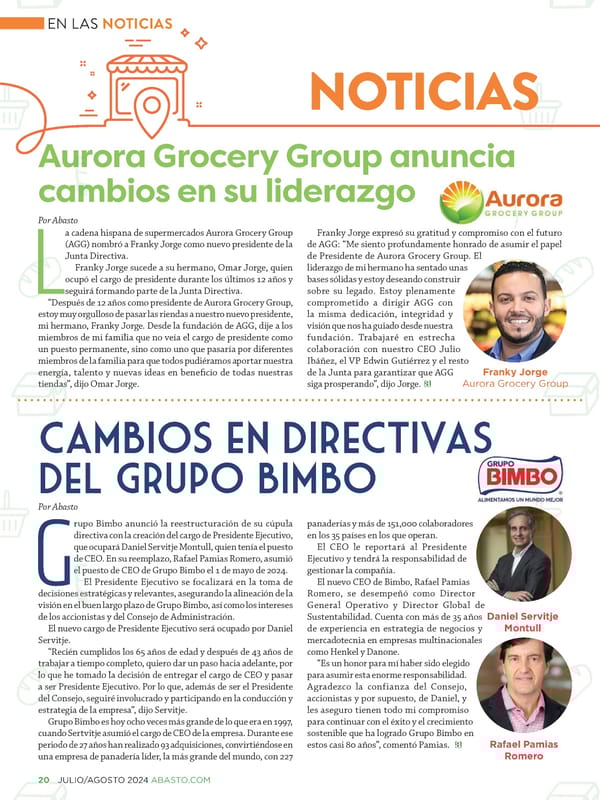Abasto Magazine Julio/Agosto 2024 - Page 20