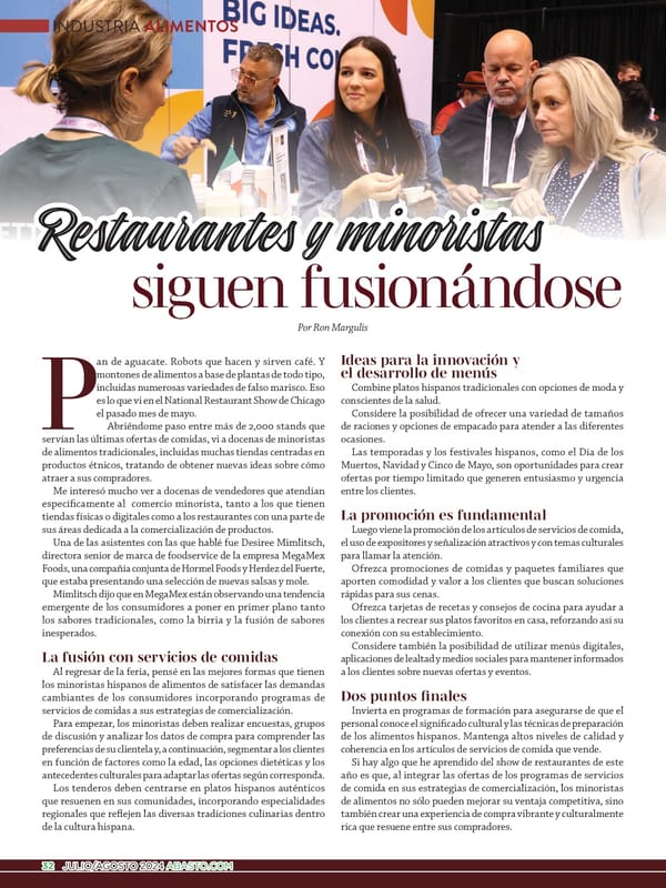 Abasto Magazine Julio/Agosto 2024 - Page 32