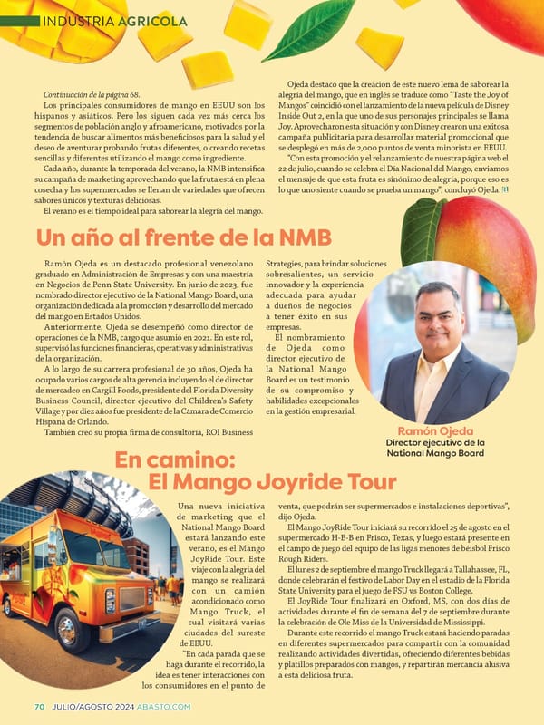 Abasto Magazine Julio/Agosto 2024 - Page 70