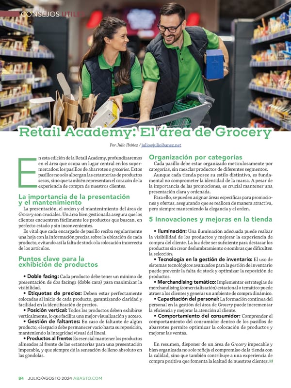 Abasto Magazine Julio/Agosto 2024 - Page 84