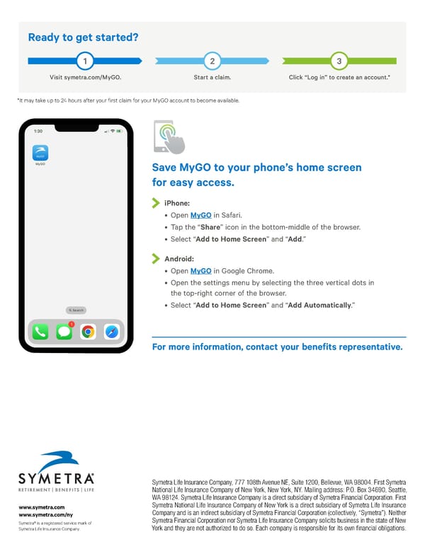 Symetra Online Portal - Page 2