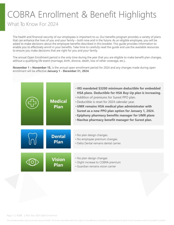 2024 Cobra Benefits Guide - Page 2