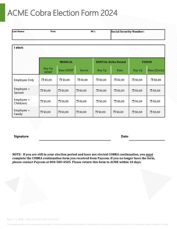 2024 Cobra Benefits Guide - Page 13