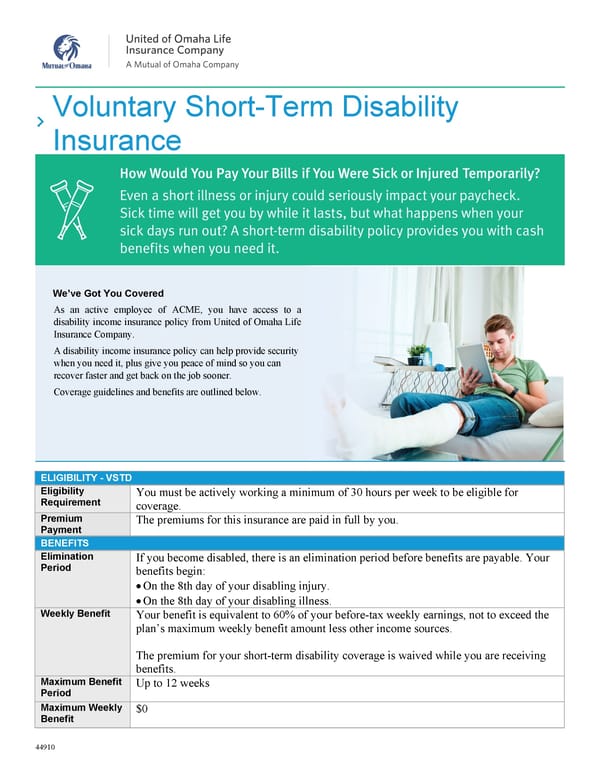 Voluntary Short-Term Disability - Page 1