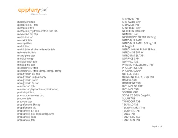 HSA Preventive Drug List - Page 8