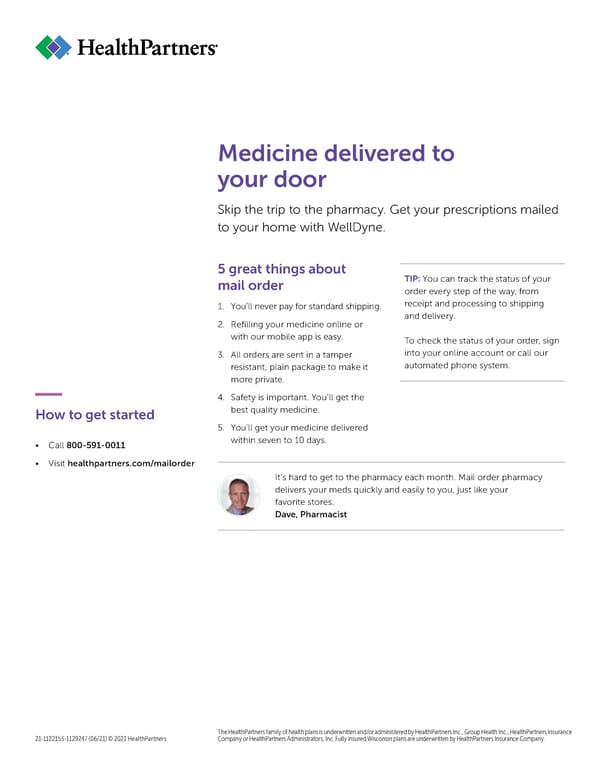 Pharmacy Rx Mail Order Medicine Flyer - Page 1