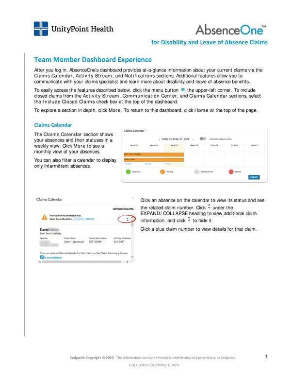 Reference Guide for Team Members – Disability and Leaves - Page 1