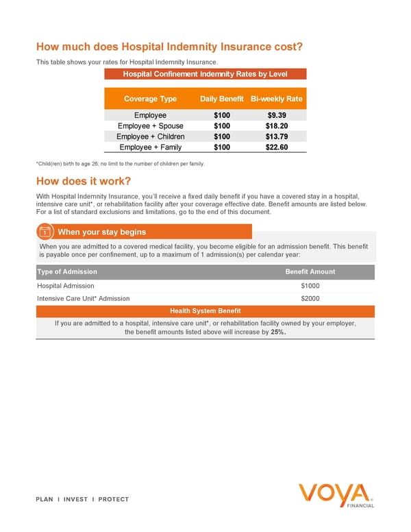 Hospital Indemnity Insurance - Page 2