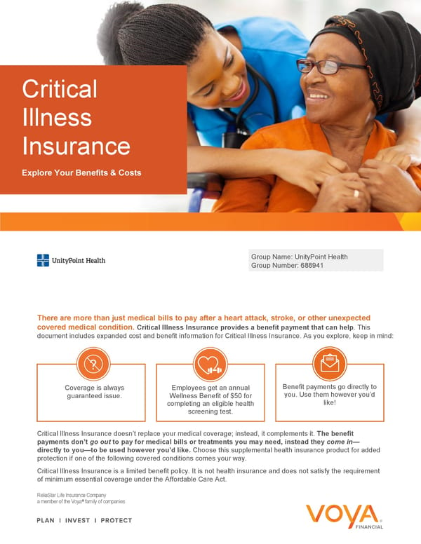 Critical Illness – Explore Your Benefits Flyer 2024 - Page 1