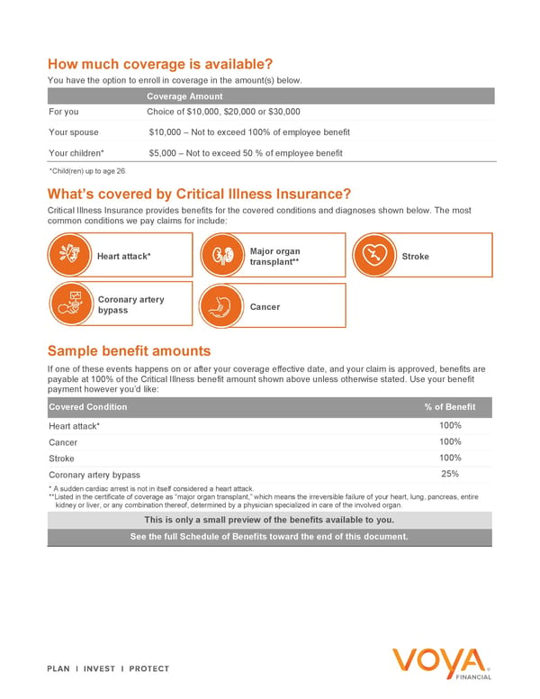 Critical Illness – Explore Your Benefits Flyer 2024 - Page 2