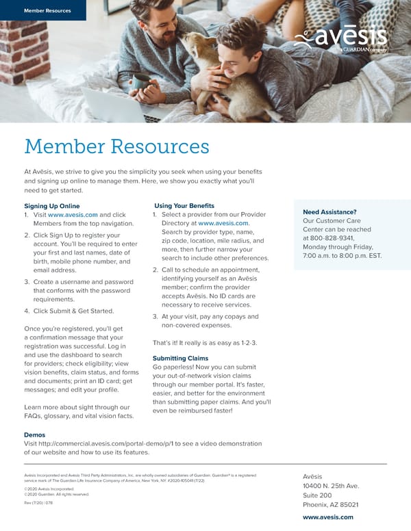 Avesis Member Resources Flyer - Page 1