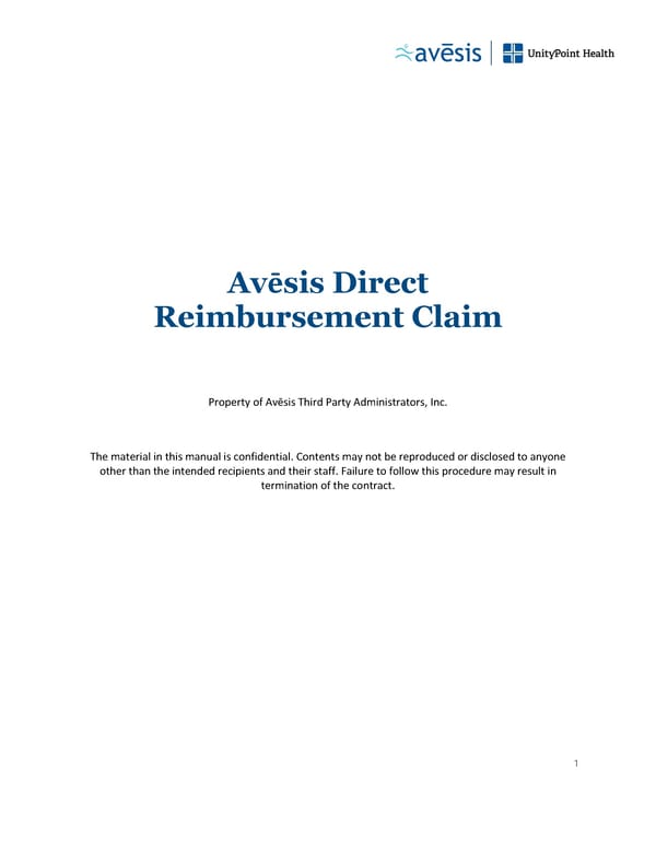 How to File Direct Reimbursement Claim Flyer - Page 1