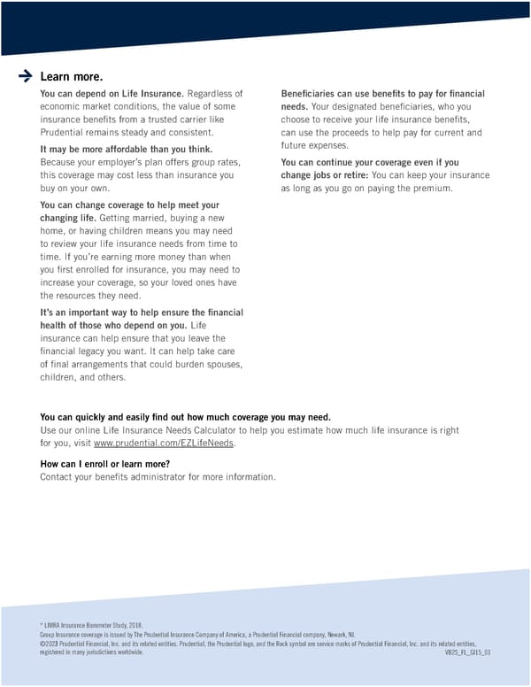 Why Life Insurance Makes Sense Flyer - Page 2