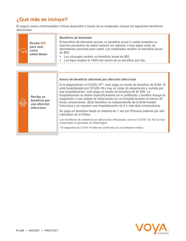 Critical Illness – Explore Your Benefits Flyer Spanish 2024 - Page 6