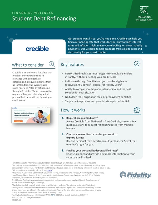 Credible – Student Debt Refinancing Flyer - Page 1