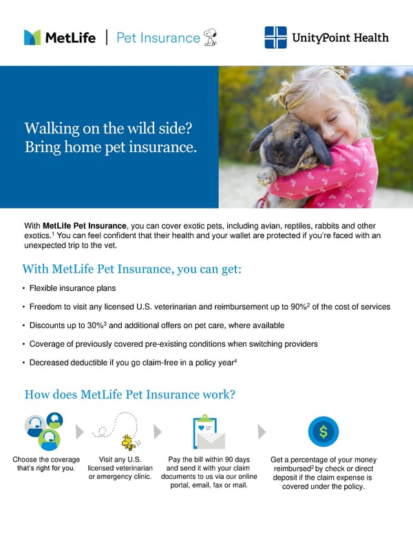 MetLife Exotic Pet Benefit Overview - Page 1