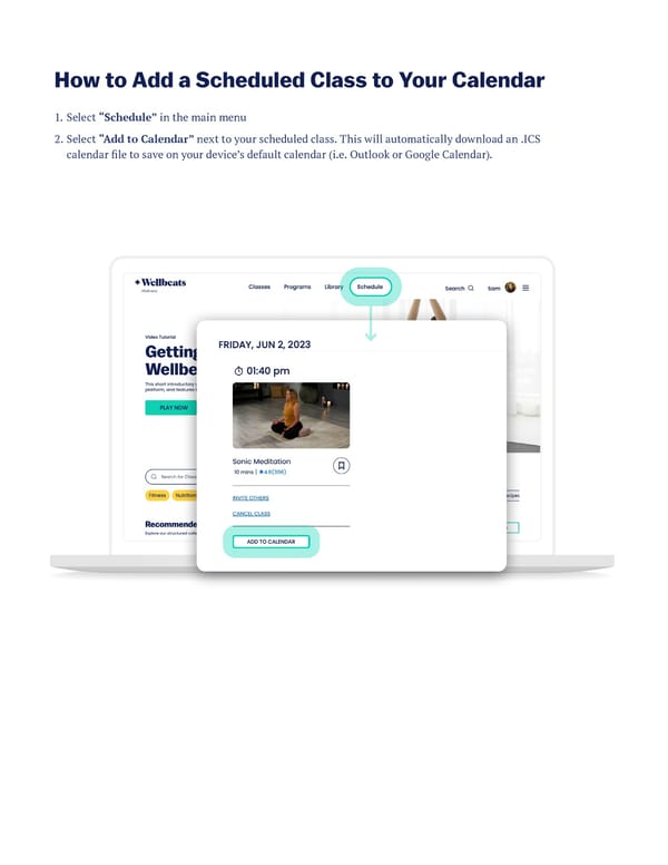 How to Schedule a Wellbeats Class and Invite Others - Page 4