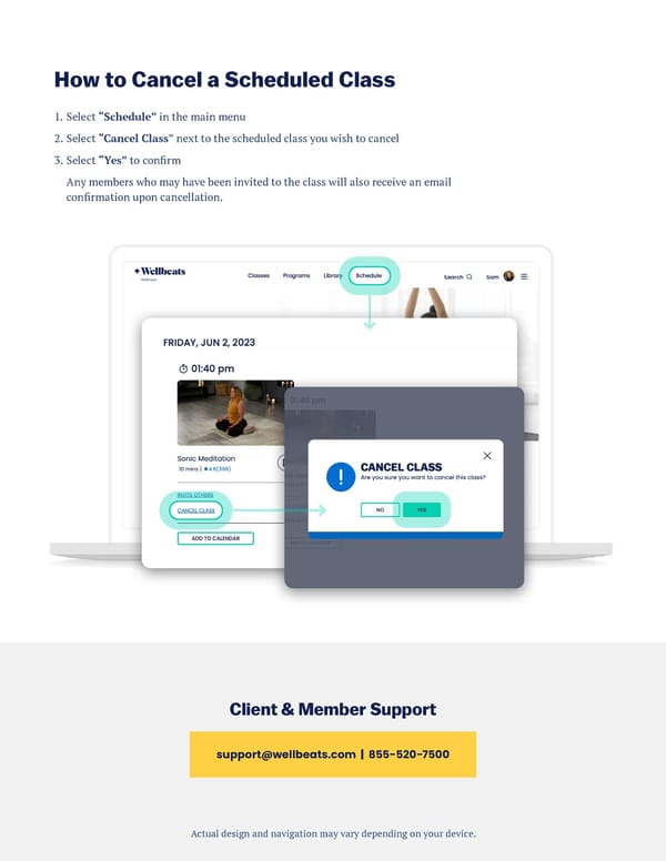 How to Schedule a Wellbeats Class and Invite Others - Page 6