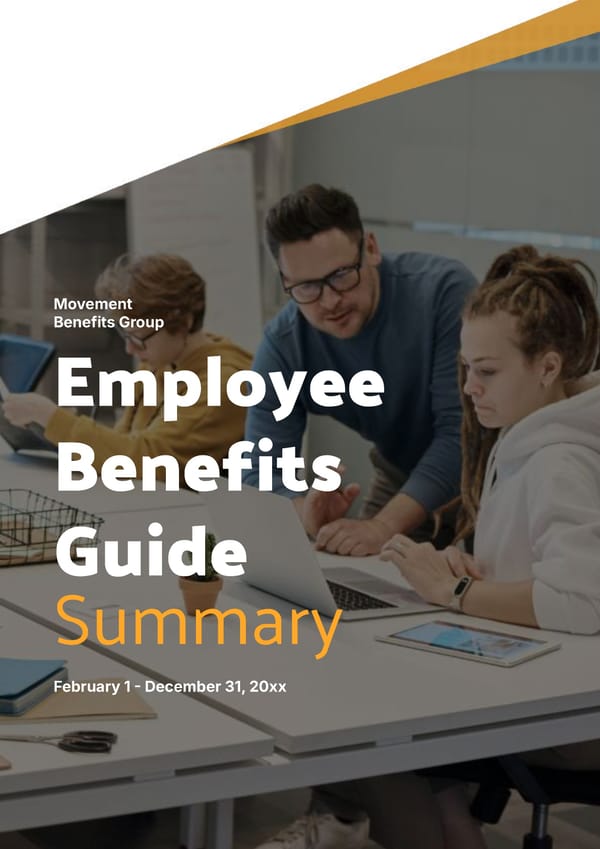 Employee Benefits Guide Summary Template  - Google Slides, Powerpoint & PDF - Page 1