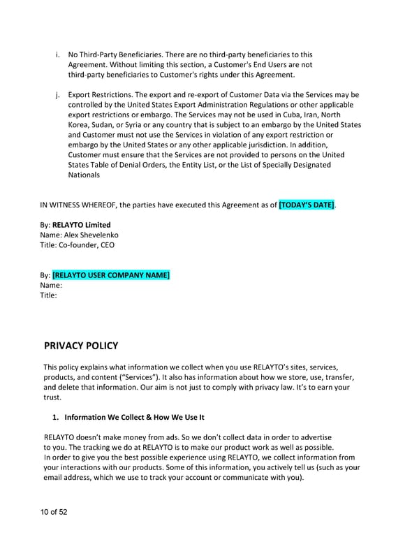 Terms, Conditions, Policies & Plans - Page 10