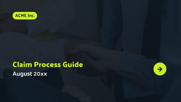 Claim Process Guide Presentation Template - Google Slides, Powerpoint & PDF - Page 1