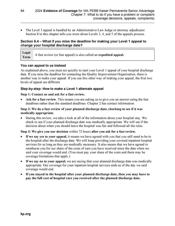 Kaiser Permanente NW Senior Advantage EOC (2024) - Page 122