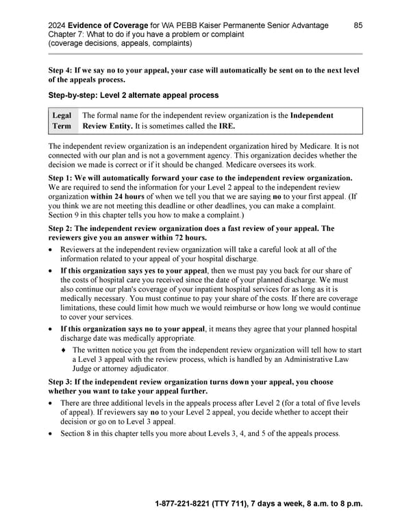 Kaiser Permanente NW Senior Advantage EOC (2024) - Page 123