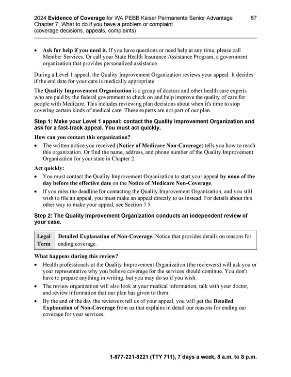 Kaiser Permanente NW Senior Advantage EOC (2024) - Page 125