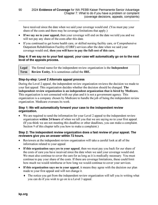 Kaiser Permanente NW Senior Advantage EOC (2024) - Page 128