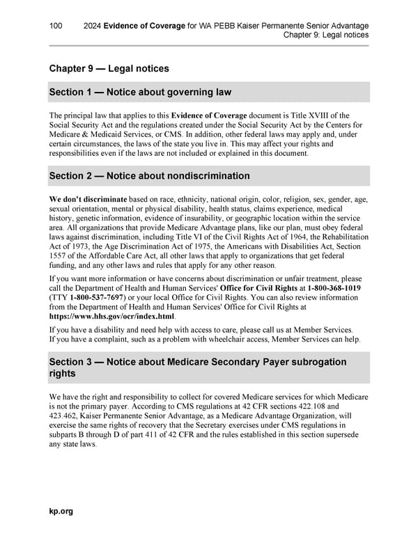 Kaiser Permanente NW Senior Advantage EOC (2024) - Page 138