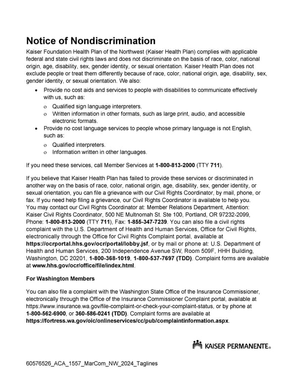 Kaiser Permanente NW Senior Advantage EOC (2024) - Page 152