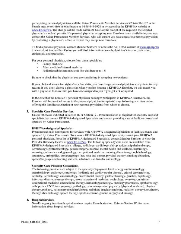 Kaiser Permanente WA Original Medicare EOC (2024) - Page 7