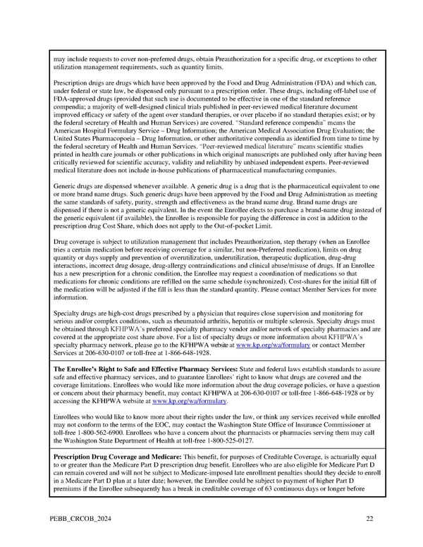 Kaiser Permanente WA Original Medicare EOC (2024) - Page 22