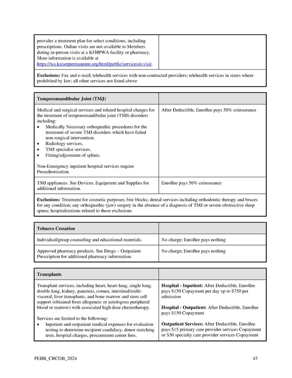 Kaiser Permanente WA Original Medicare EOC (2024) - Page 43